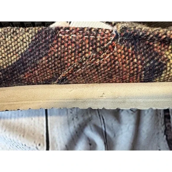 Sanuk Donna Camo Chill Slip On Loafers Faux Fur Lined Earthy Multi Color - Picture 6 of 14